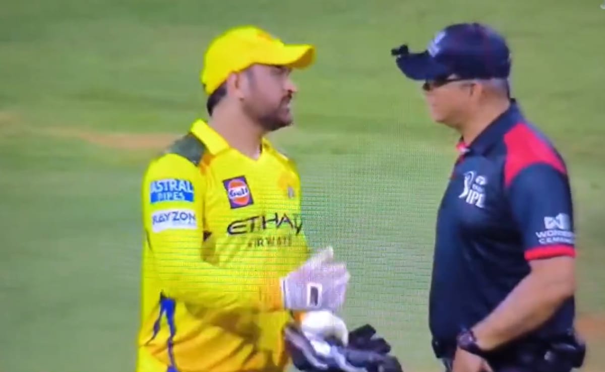 MS Dhoni Indulges In Animated Chat With Umpire After CSK’s Big Defeat vs MI. Watch