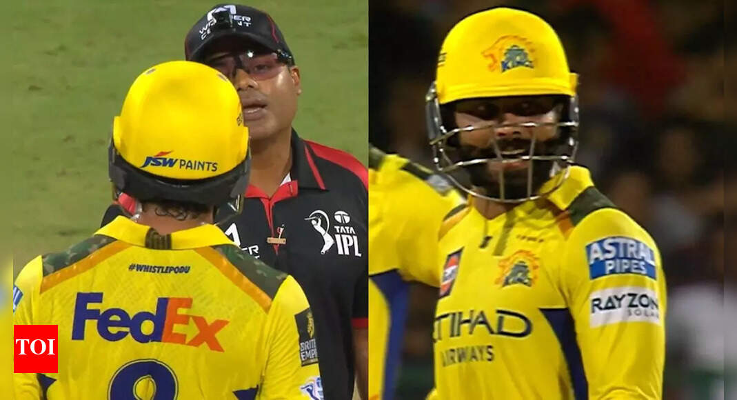 Drama in Bengaluru! Jadeja confronts umpire after CSK batter Dewald Brevis denied DRS – Watch | Cricket News