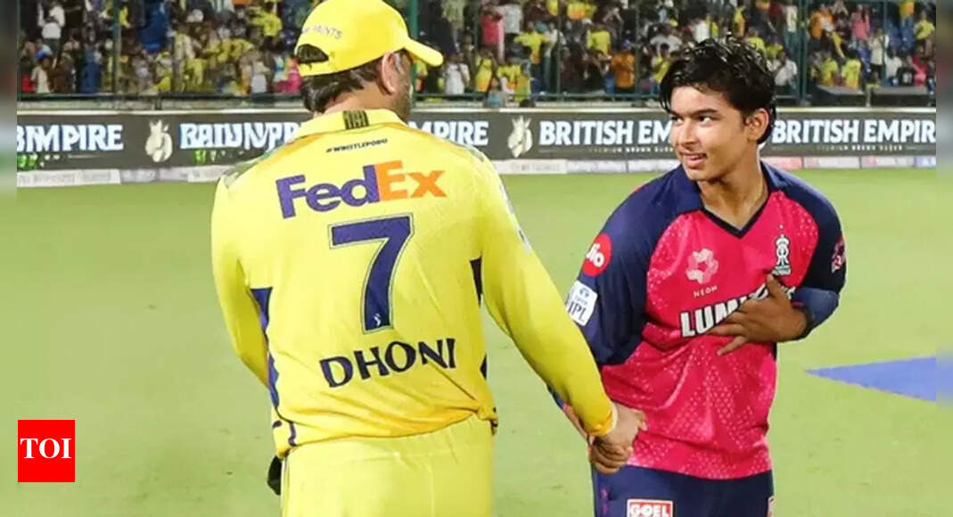 MS Dhoni’s epic response to 14-year-old Vaibhav Suryavanshi touching his feet | Cricket News